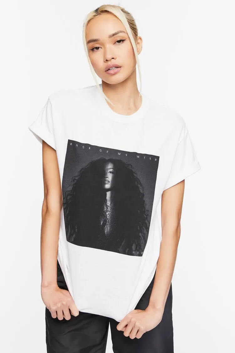 Forever 21 Women's HER Graphic T-Shirt White/Black Forever 21
