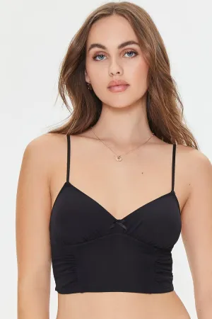 Forever 21 Women's Mesh Cropped Lingerie Cami Black Forever 21