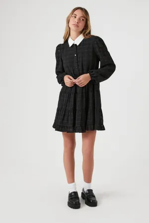 Forever 21 Women's Striped Long-Sleeve Shirt Dress Black/White Forever 21