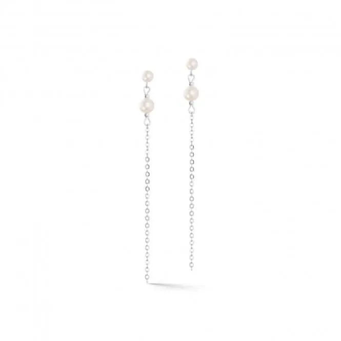 Freshwater Pearl Rose Silver Ear Studs 1128/21-1917 Coeur De Lion Jewellery