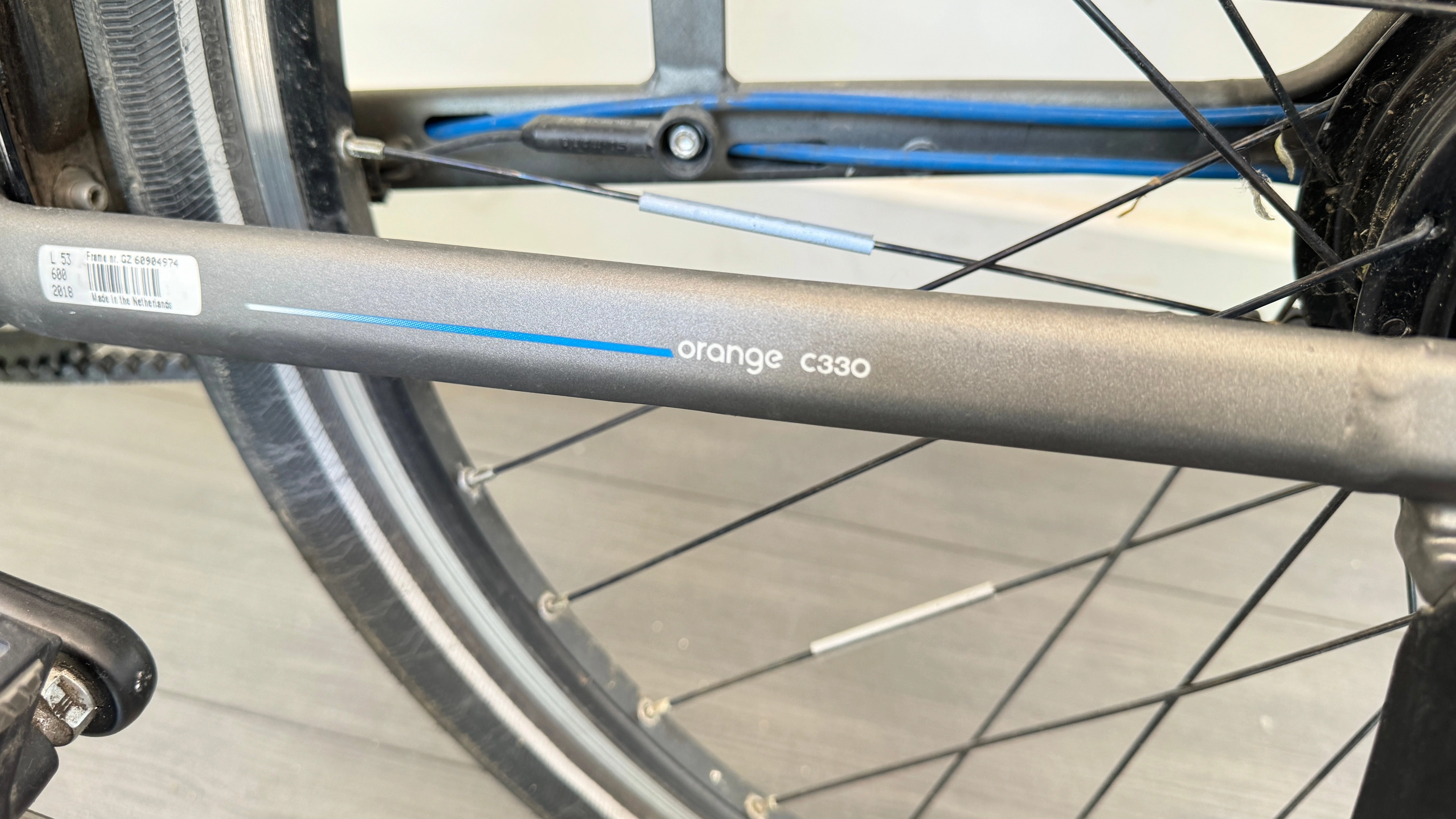 Gazelle Orange c330 Titanium Grey 53cm step through city ebike