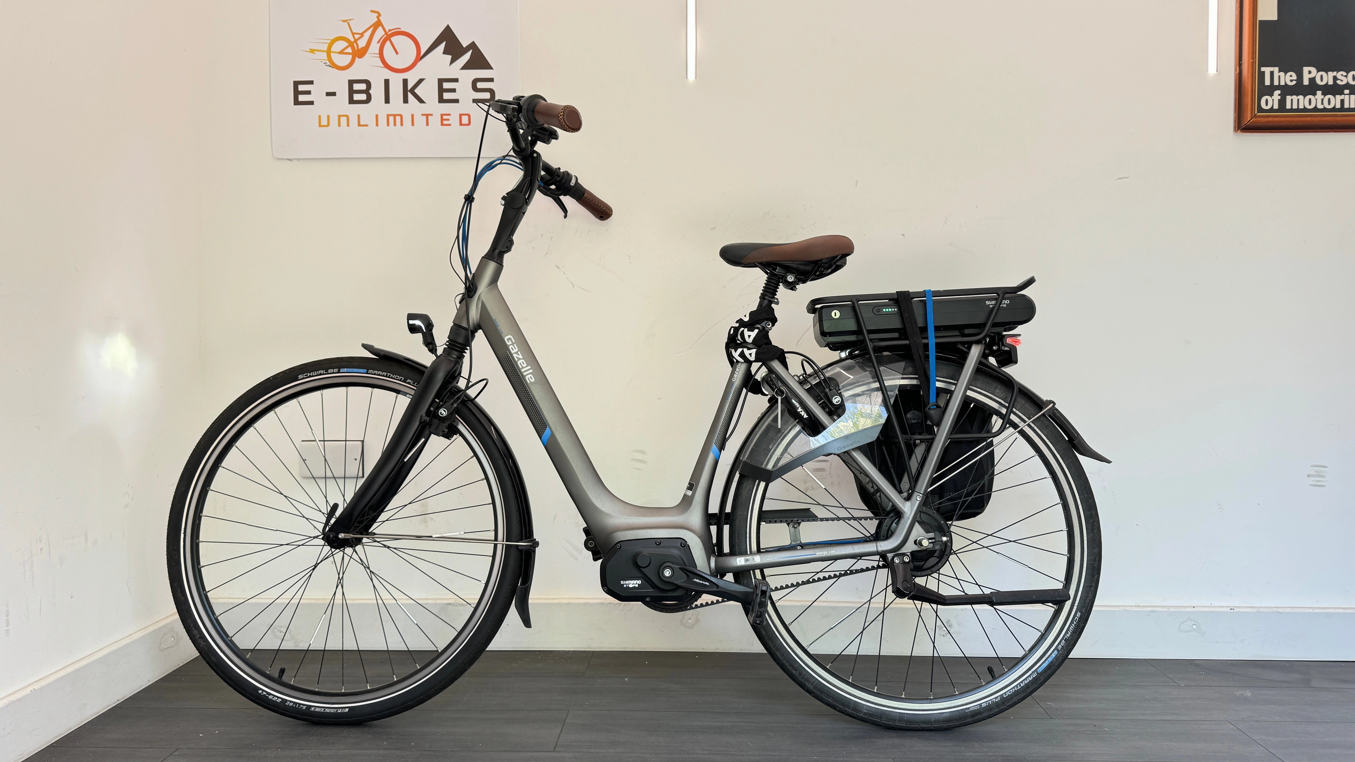 Gazelle Orange c330 Titanium Grey 53cm step through city ebike