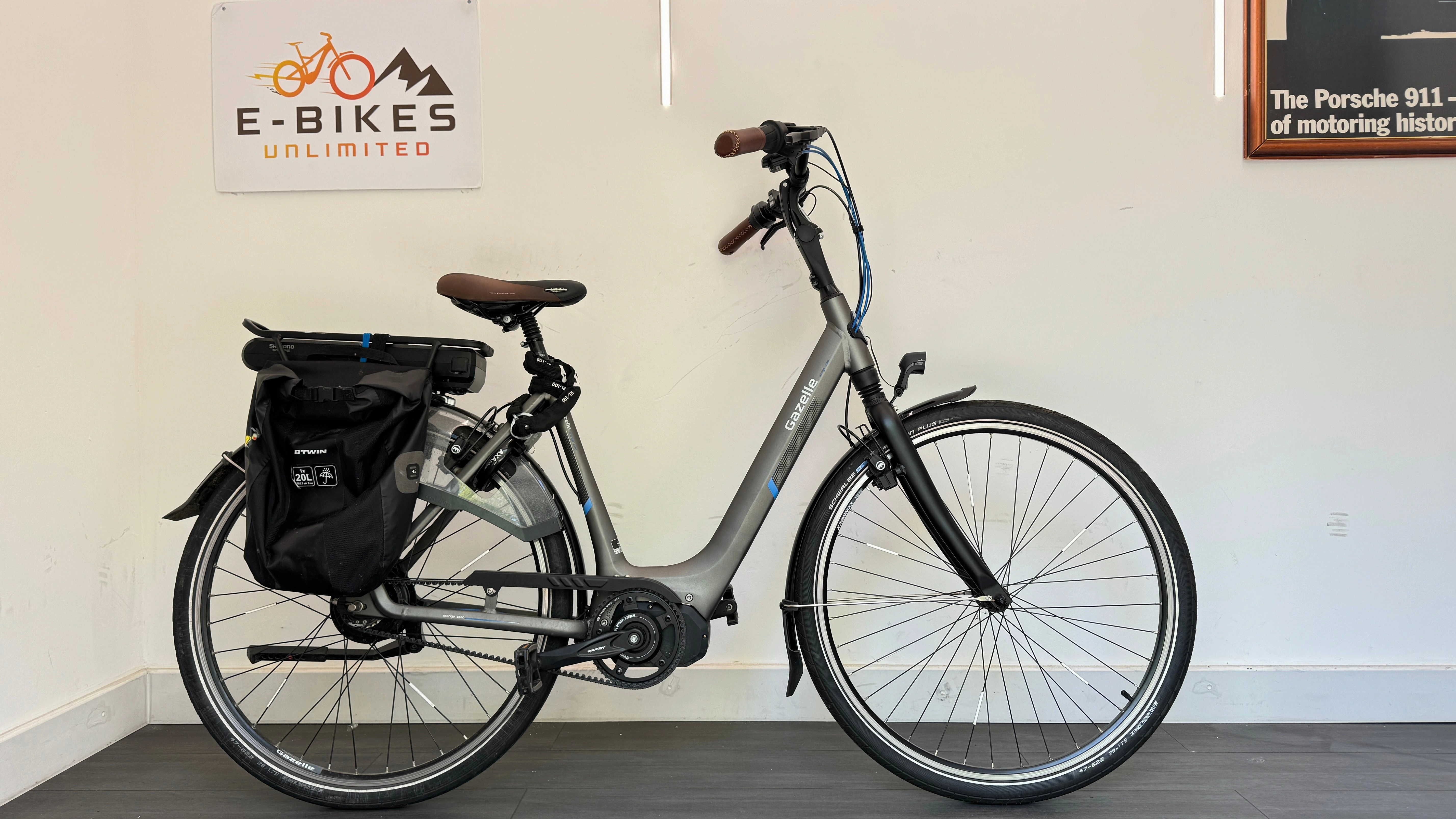 Gazelle Orange c330 Titanium Grey 53cm step through city ebike