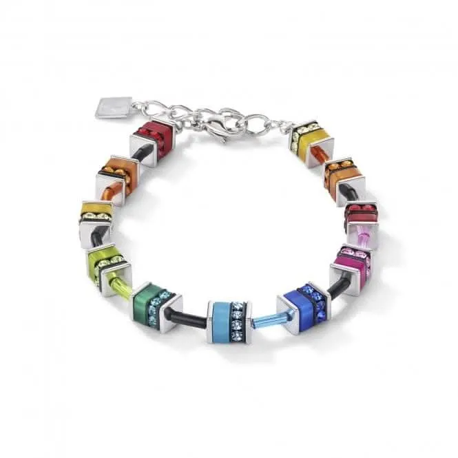 GeoCUBE® Classic Polaris & Rhinestone Multicolour Bracelet 4409/30-1500 Coeur De Lion Jewellery