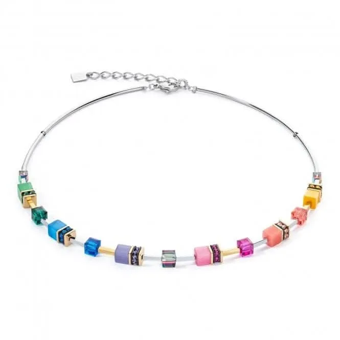 GeoCUBE® Iconic Lite Rainbow Necklace 2800/10-1500 Coeur De Lion Jewellery