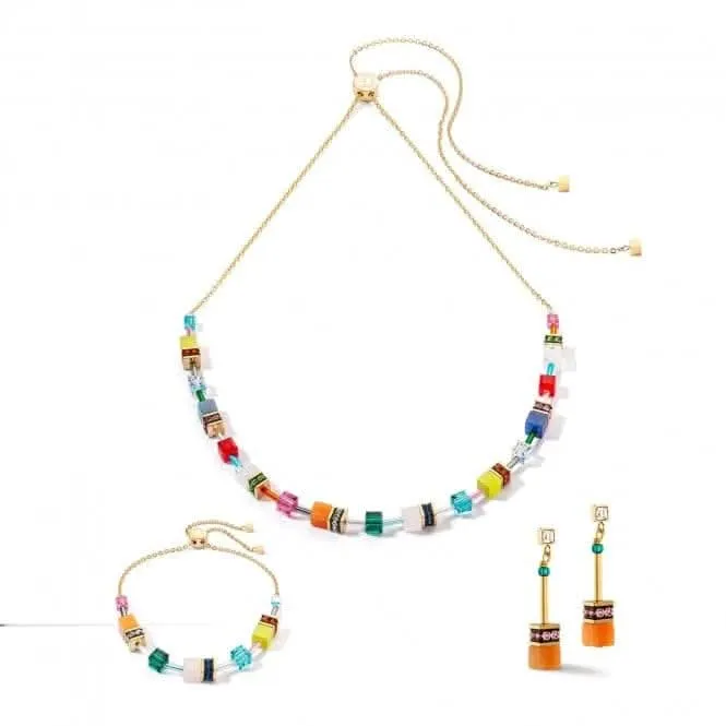 GeoCUBE® Iconic Nature Dopamine Chain Earrings 3035/21-1582 Coeur De Lion Jewellery