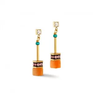GeoCUBE® Iconic Nature Dopamine Chain Earrings 3035/21-1582 Coeur De Lion Jewellery