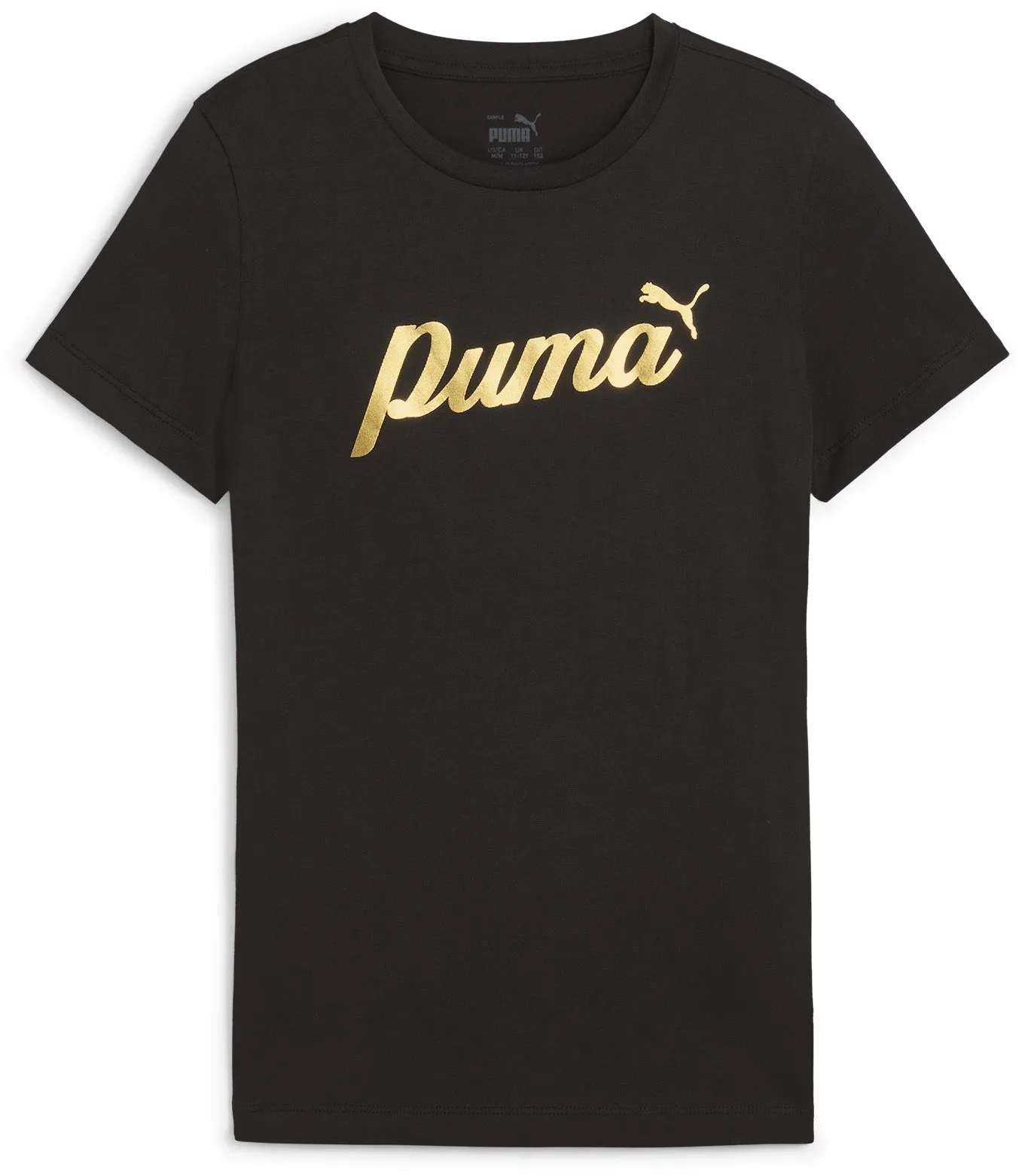 Girl's Ess  Script Metallic Tee