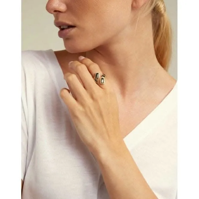 Glitterbyglitter Grey Faceted Crystal Ring Unode50 Jewelry And Accessories