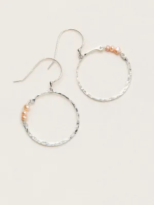Holly Yashi Phoebe Pearl Hoop Earrings - White/Silver