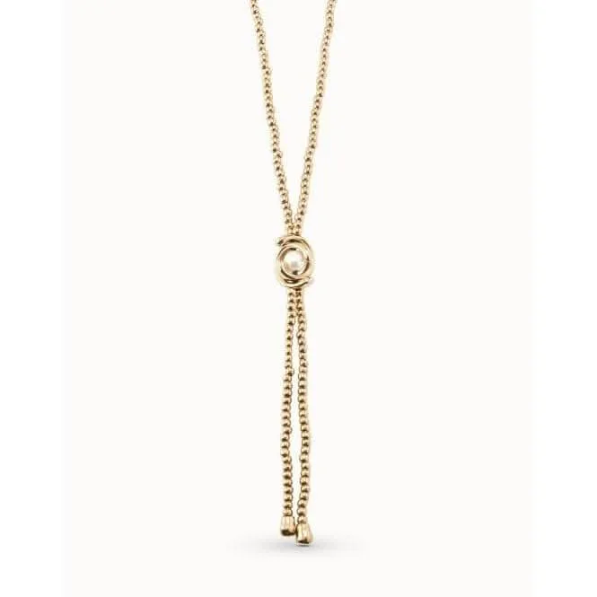 Little Moon White Metal Pearl Shell Necklace Unode50 Jewelry And Accessories