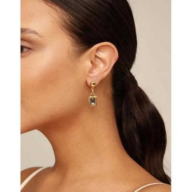 Lock Grey Metal Faceted Crystal Earrings Unode50 Jewelry And Accessories