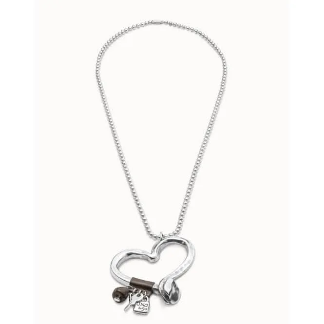 Love At First Sight Silver Metal Necklace Unode50 Jewelry And Accessories
