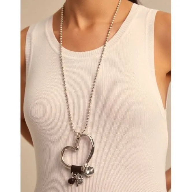 Love At First Sight Silver Metal Necklace Unode50 Jewelry And Accessories