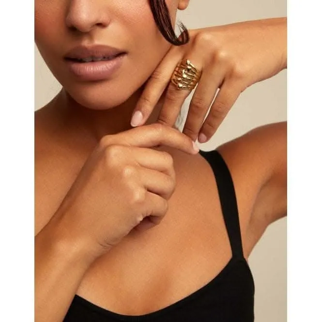 Matching Golden Metal Ring Unode50 Jewelry And Accessories