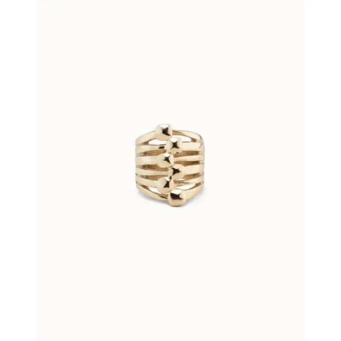 Matching Golden Metal Ring Unode50 Jewelry And Accessories