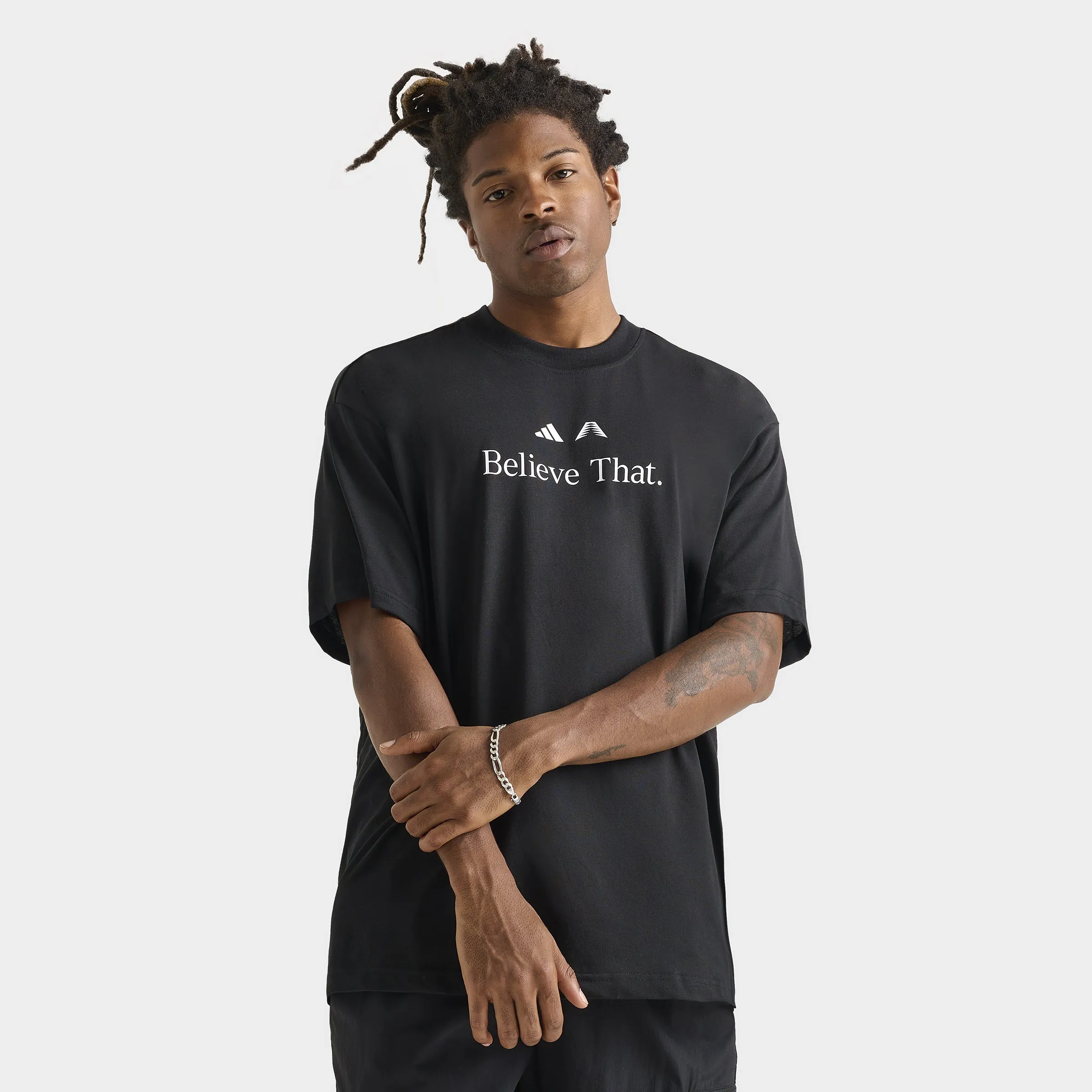 Mens Adidas adidas Anthony Edwards Believe That T-Shirt / Black