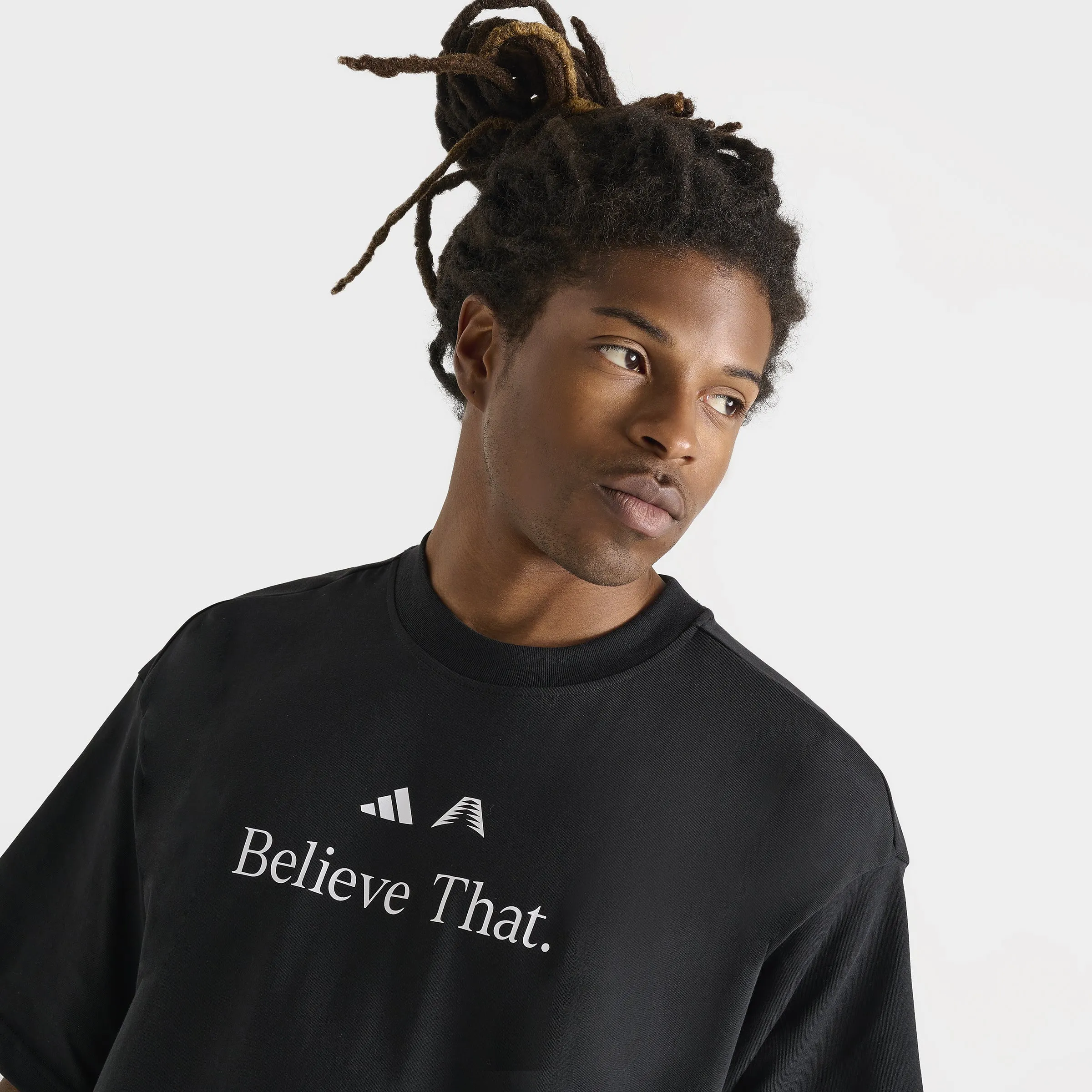 Mens Adidas adidas Anthony Edwards Believe That T-Shirt / Black