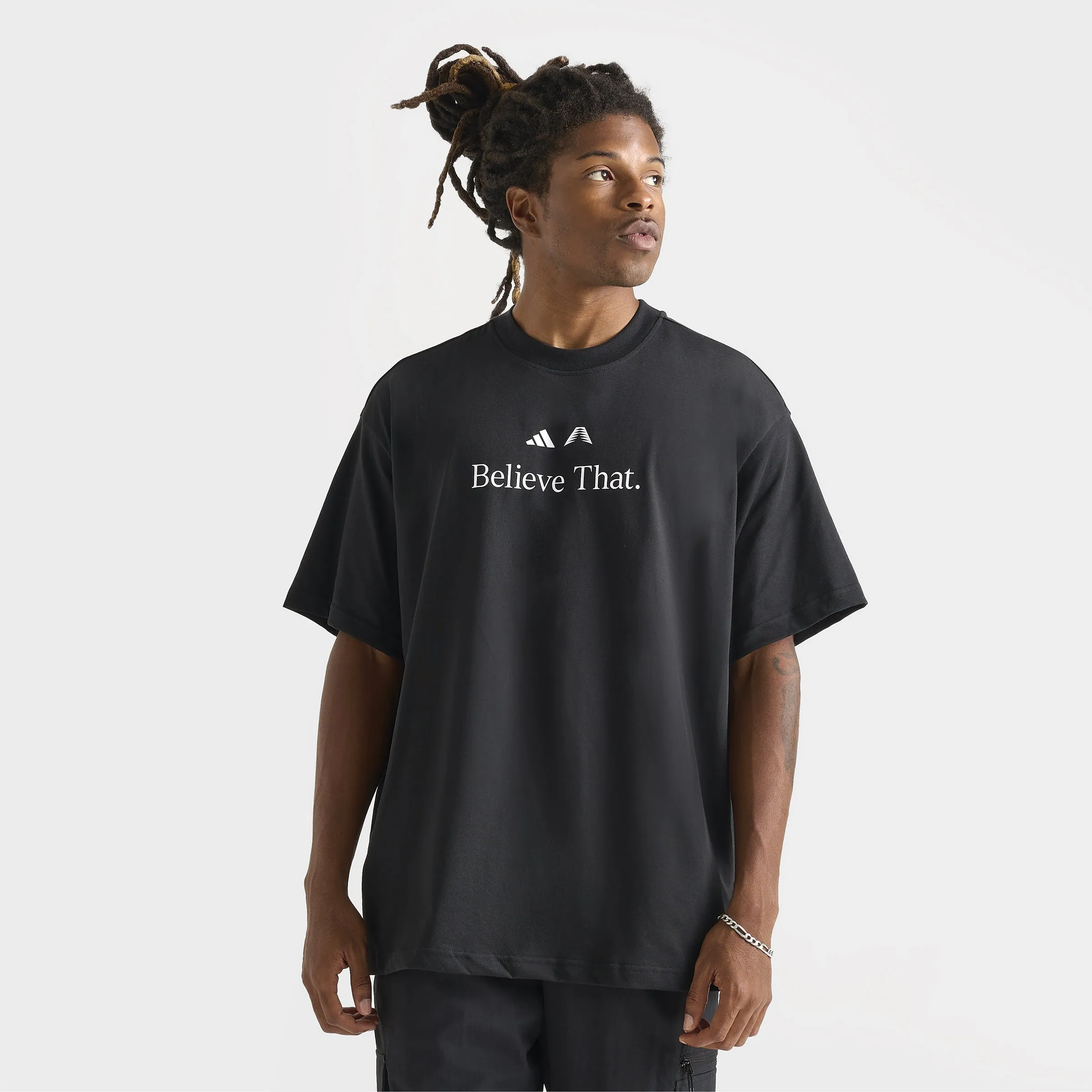 Mens Adidas adidas Anthony Edwards Believe That T-Shirt / Black