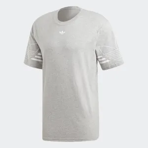 Mens Adidas Originals Outline Tee Shirt In Medium Grey Heather