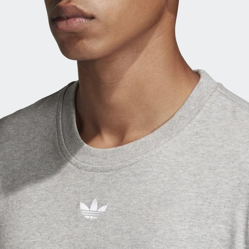 Mens Adidas Originals Outline Tee Shirt In Medium Grey Heather