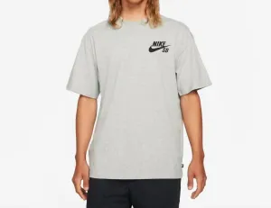 Men's Sb Logo Skate T-Shirt In Grey Heather/black