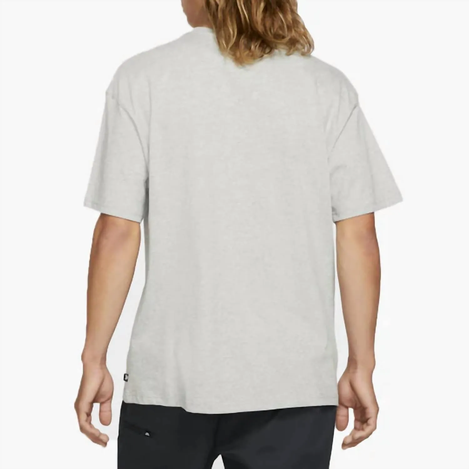 Men's Sb Logo Skate T-Shirt In Grey Heather/black