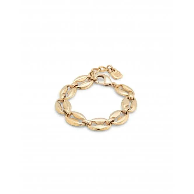 Merci 18k Gold Plated Small Oval Links Bracelet PUL2407ORO0000M Unode50 Jewelry And Accessories