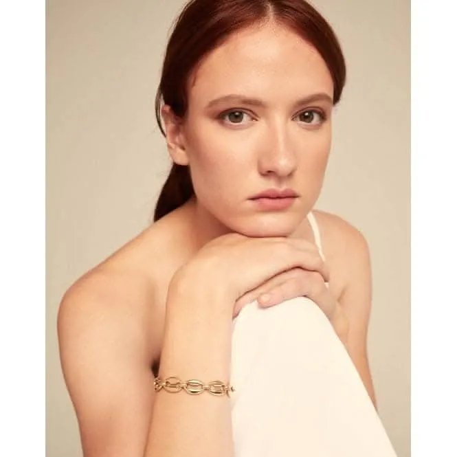 Merci 18k Gold Plated Small Oval Links Bracelet PUL2407ORO0000M Unode50 Jewelry And Accessories