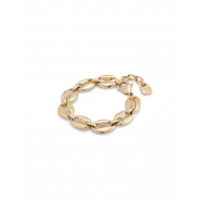Merci 18k Gold Plated Small Oval Links Bracelet PUL2407ORO0000M Unode50 Jewelry And Accessories