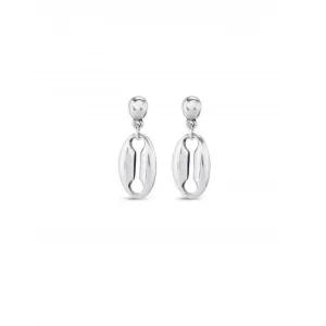 Merci Silver Plated Medium Link Earrings PEN0936MTL0000U Unode50 Jewelry And Accessories