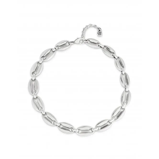 Merci Silver Plated Medium Links Necklace COL1887MTL0000U Unode50 Jewelry And Accessories