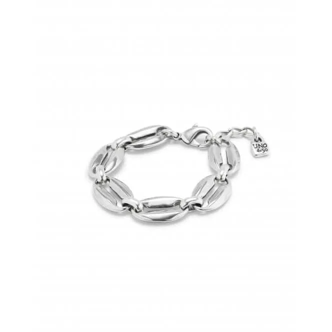 Merci Silver Plated Medium Oval Links Bracelet PUL2408MTL0000M Unode50 Jewelry And Accessories