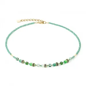 Mini Cubes Green Necklace 4565/10-0500 Coeur De Lion Jewellery