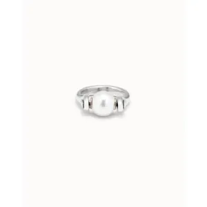 Moody White Pearl Shell Ring ANI0662BPLMTL Unode50 Jewelry And Accessories