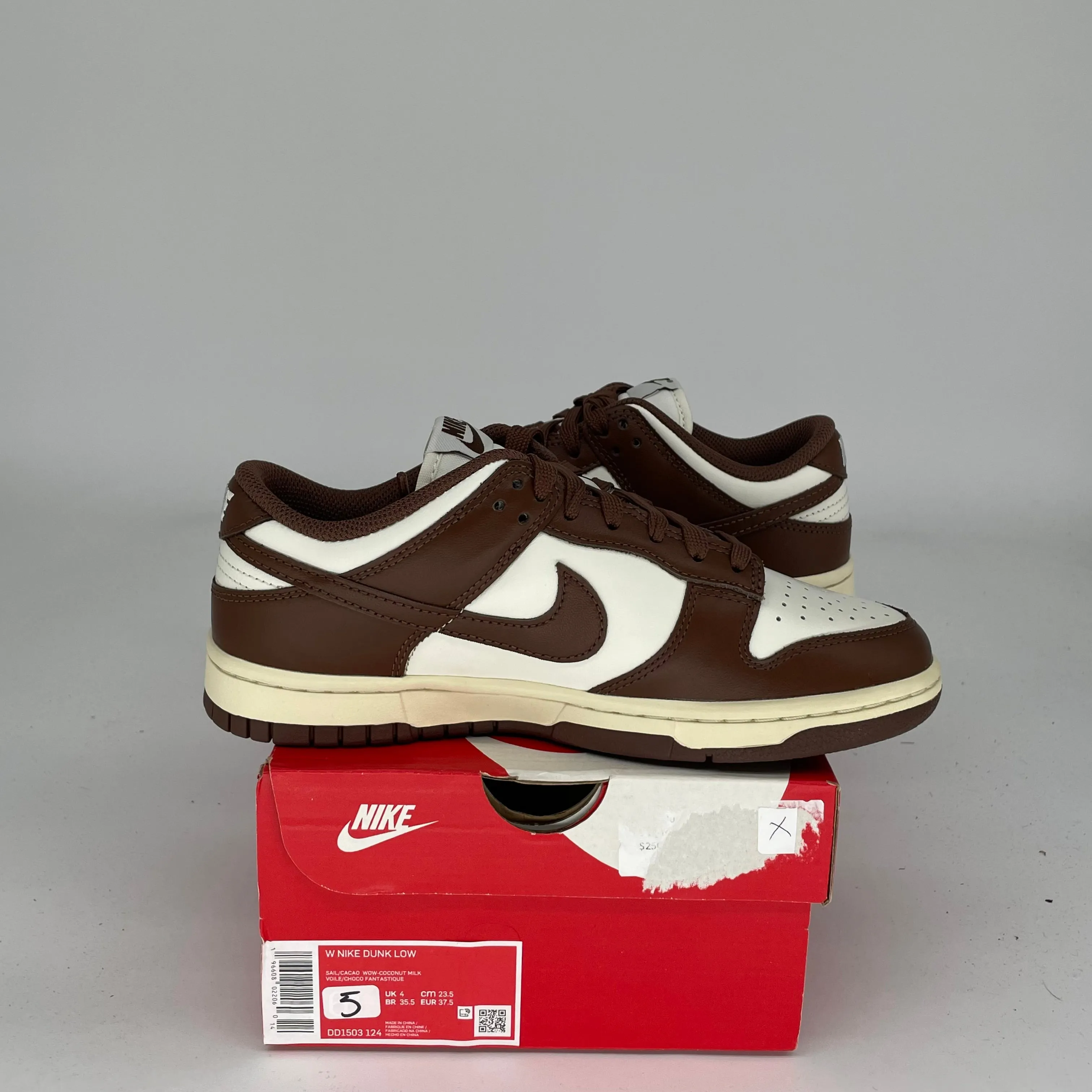 NIKE DUNK LOW CACAO WOW W SIZE 5/6.5W DD1503-124