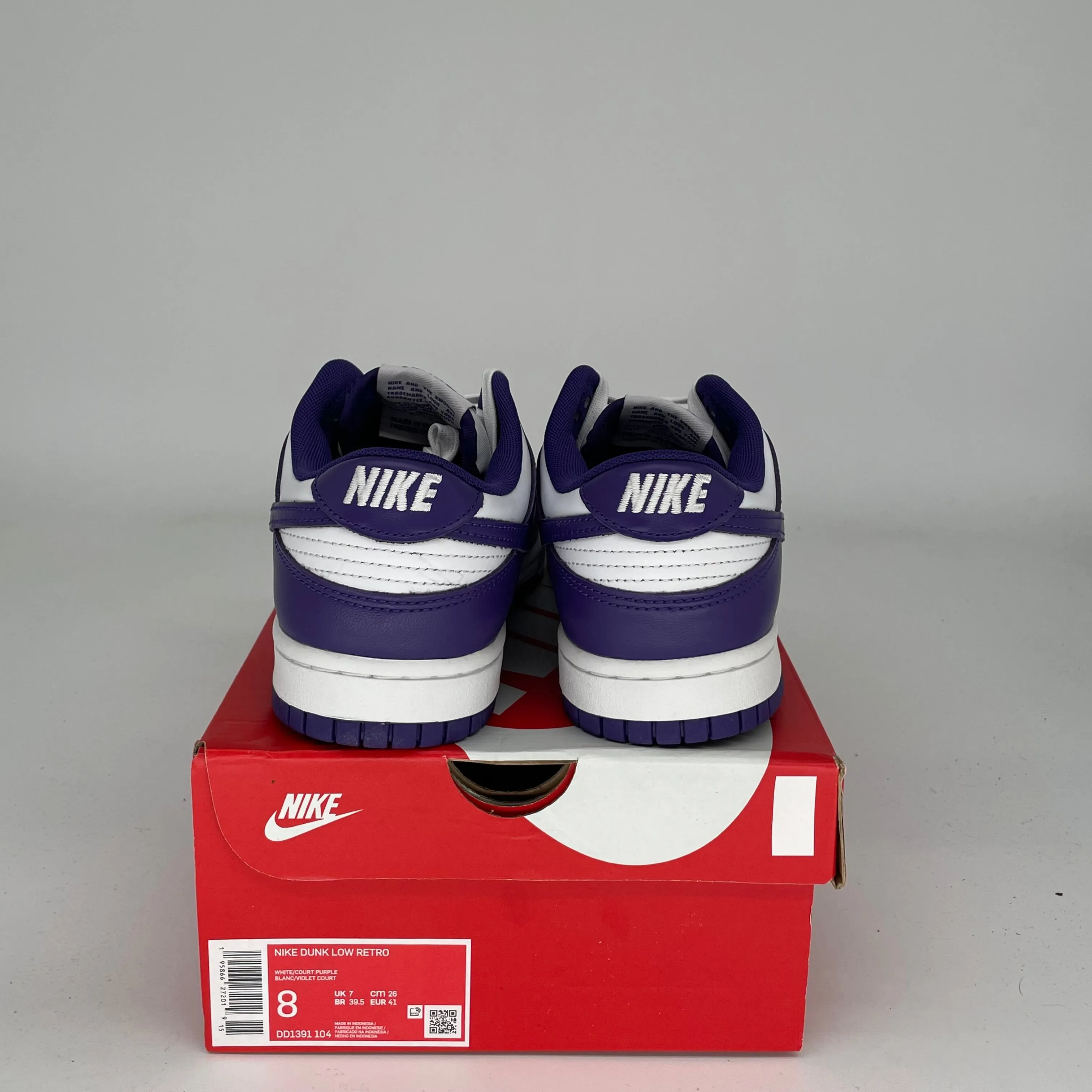 NIKE DUNK LOW CHAMPIONSHIP COURT PURPLE SIZE 8 DD1391-104