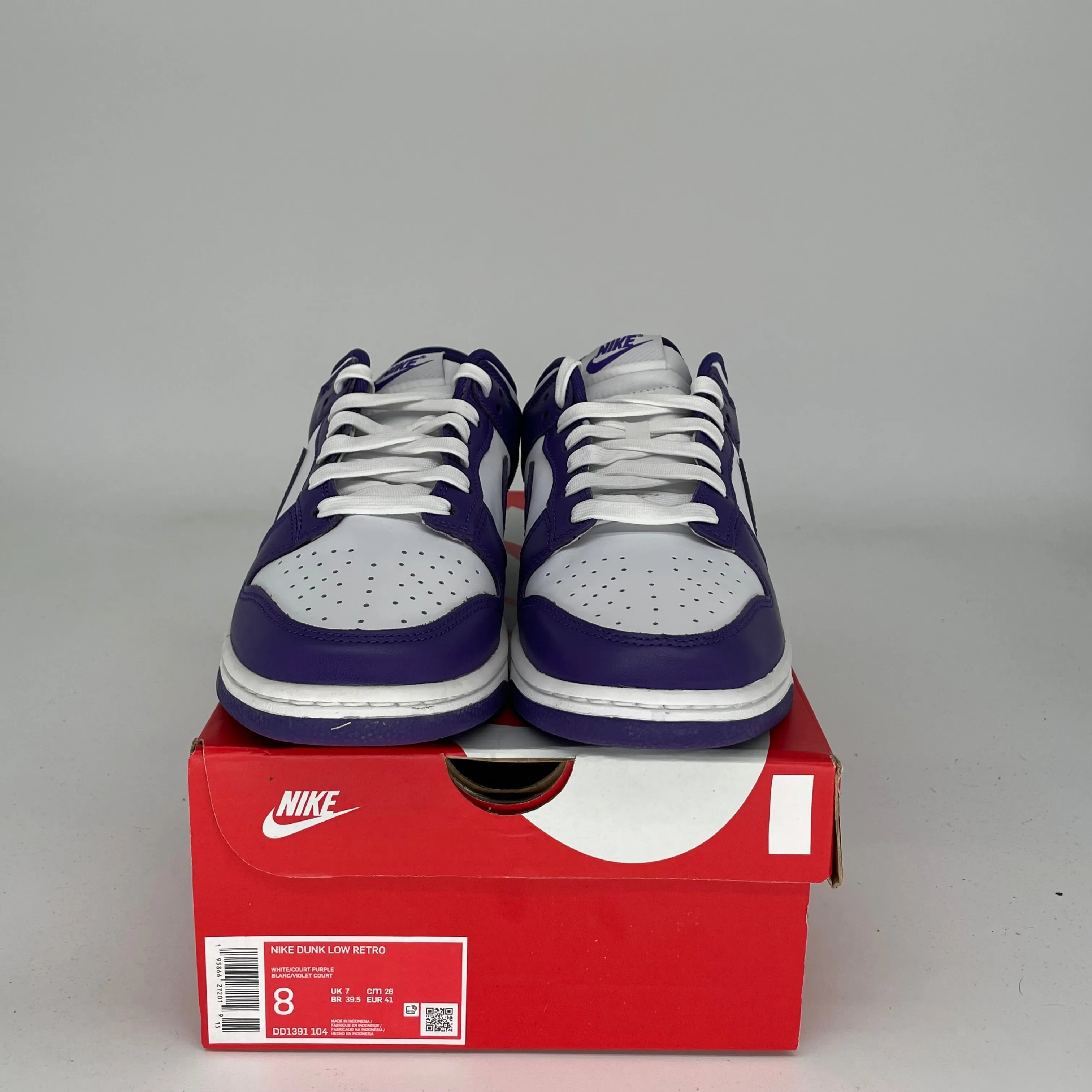 NIKE DUNK LOW CHAMPIONSHIP COURT PURPLE SIZE 8 DD1391-104