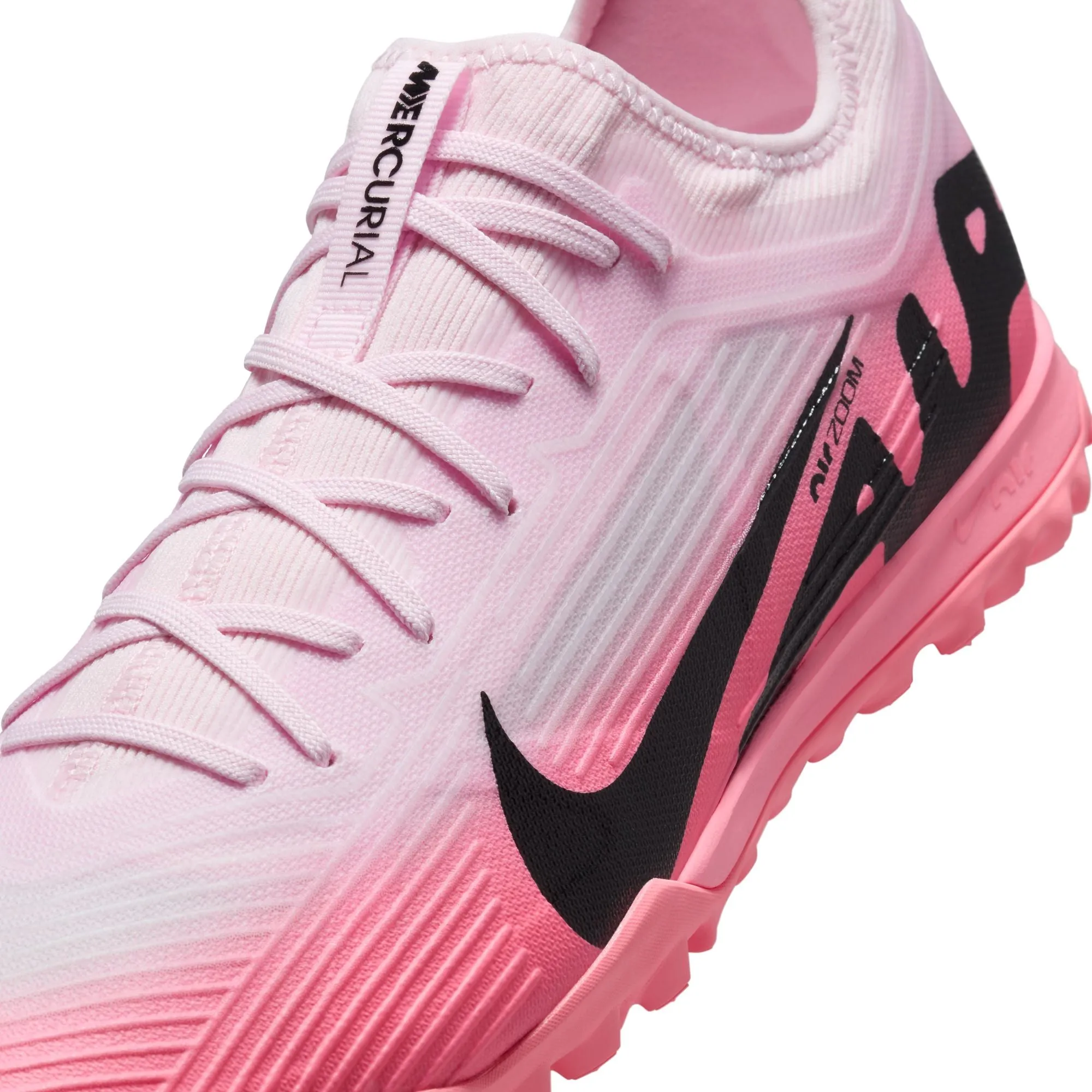 Nike Zoom Mercurial Vapor 15 Pro TF Soccer Shoes - Pink Foam/Black