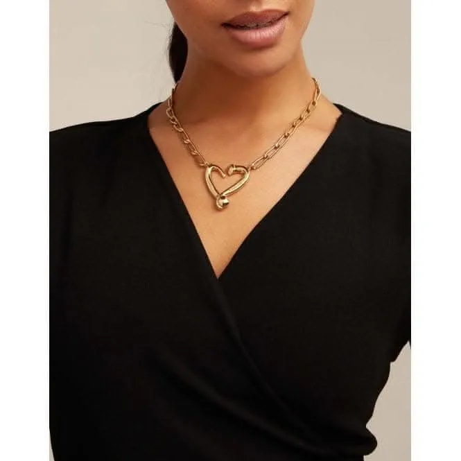 One Love Golden Metal Necklace Unode50 Jewelry And Accessories