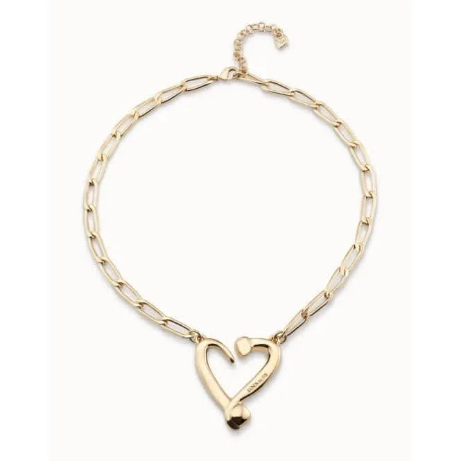 One Love Golden Metal Necklace Unode50 Jewelry And Accessories