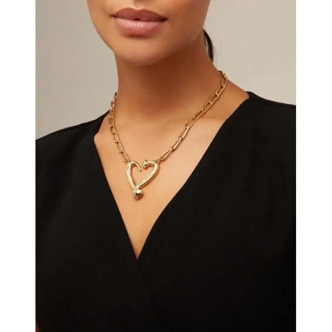 One Love Golden Metal Necklace Unode50 Jewelry And Accessories
