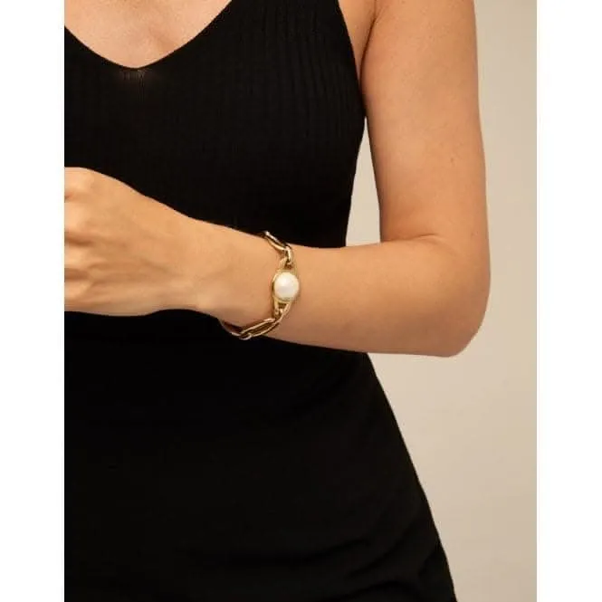 Ovni White Metal Pearl Shell Bracelet Unode50 Jewelry And Accessories