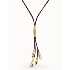 Petals Golden Leather Necklace Unode50 Jewelry And Accessories
