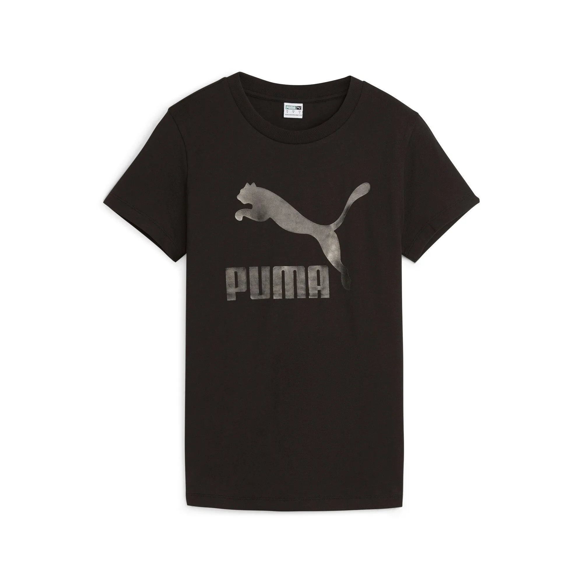 PUMA Women's CLASSICS Shiny Logo Tee