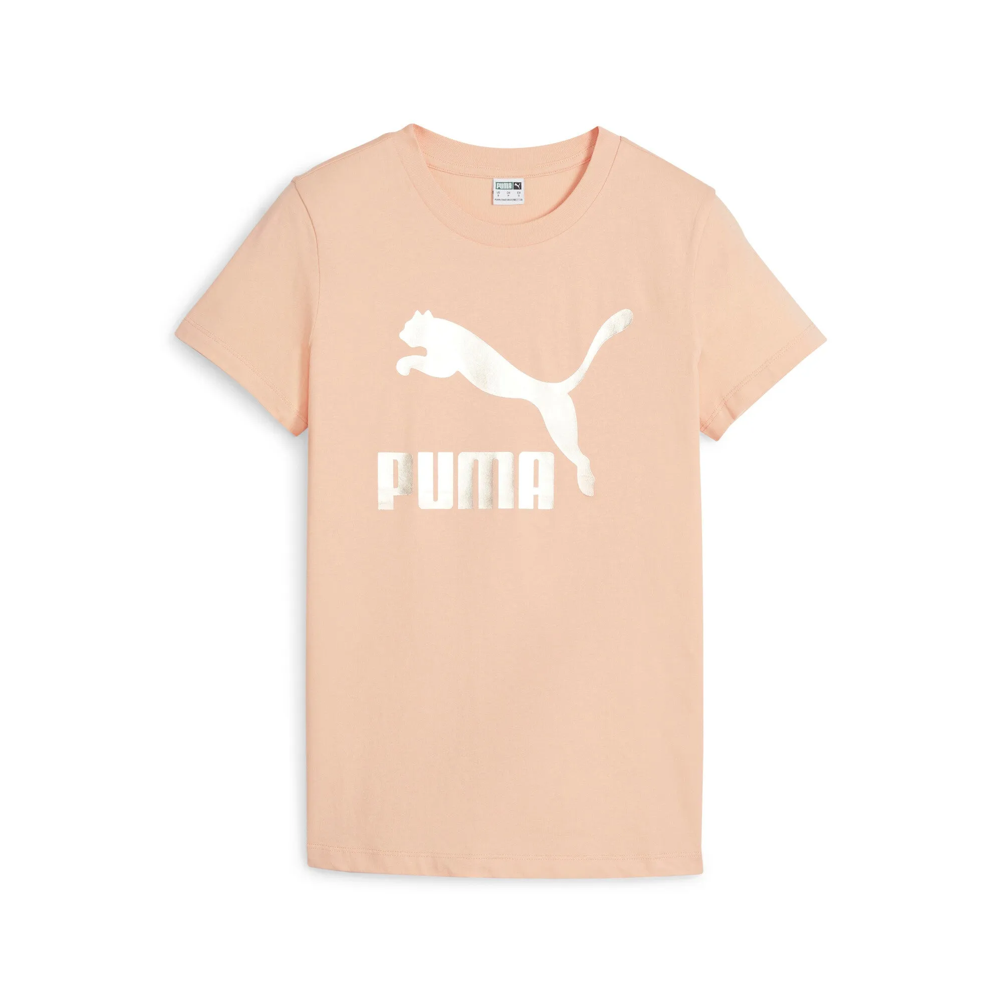 PUMA Women's CLASSICS Shiny Logo Tee