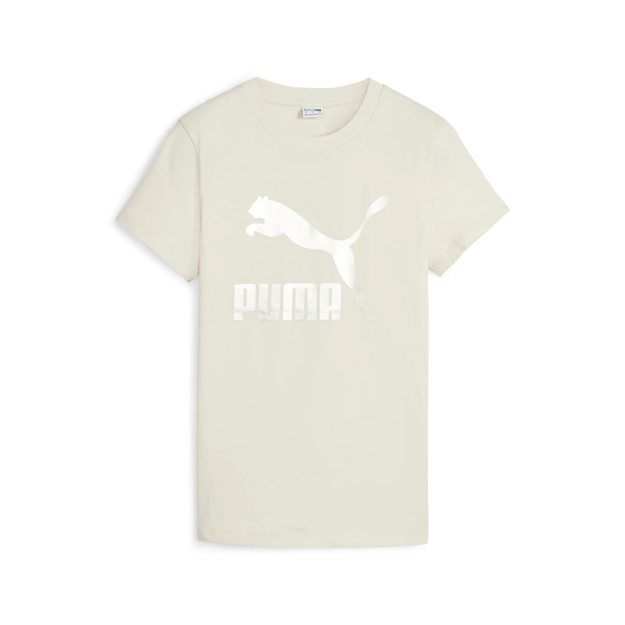 PUMA Women's CLASSICS Shiny Logo Tee