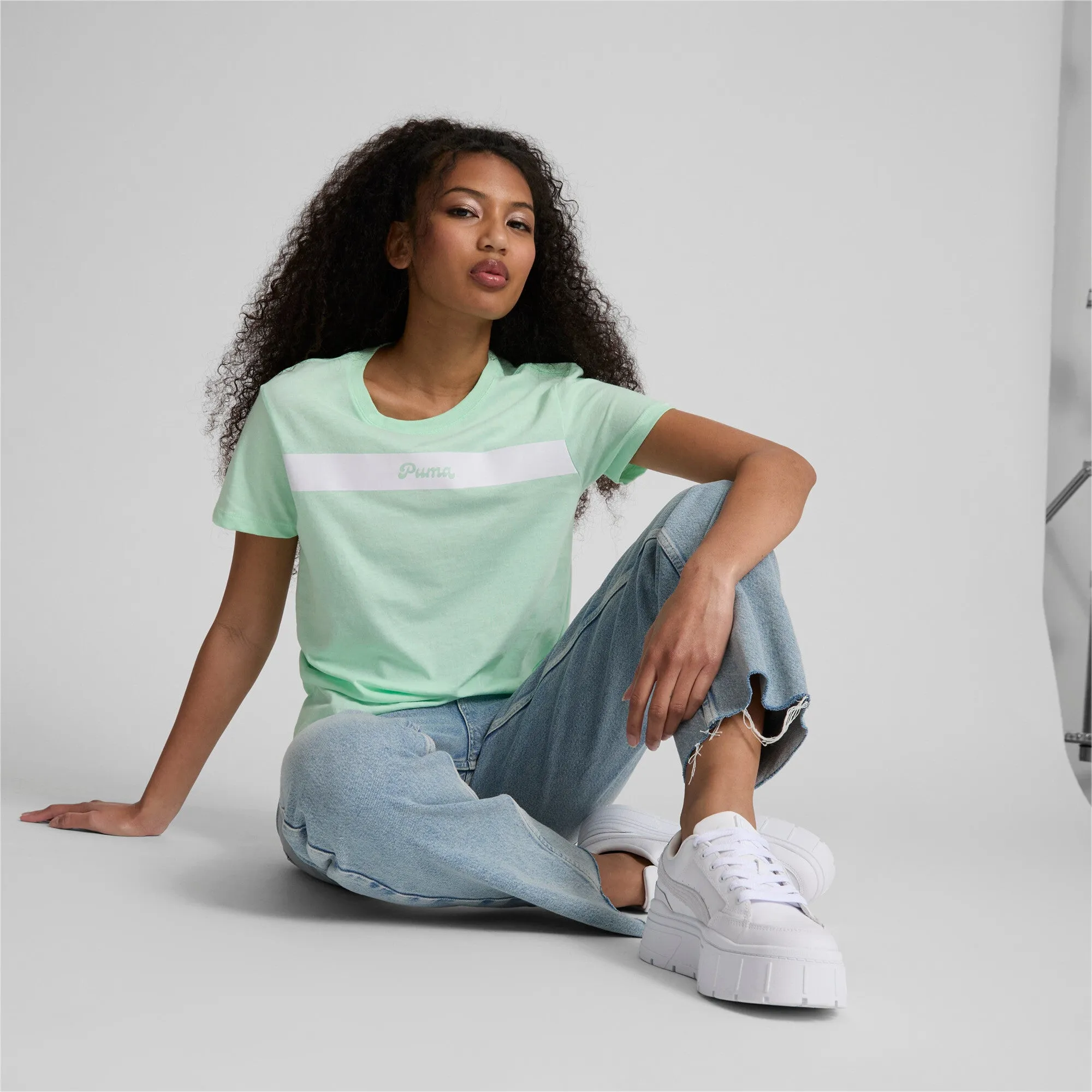 PUMA Women's Upfront Line Logo Tee