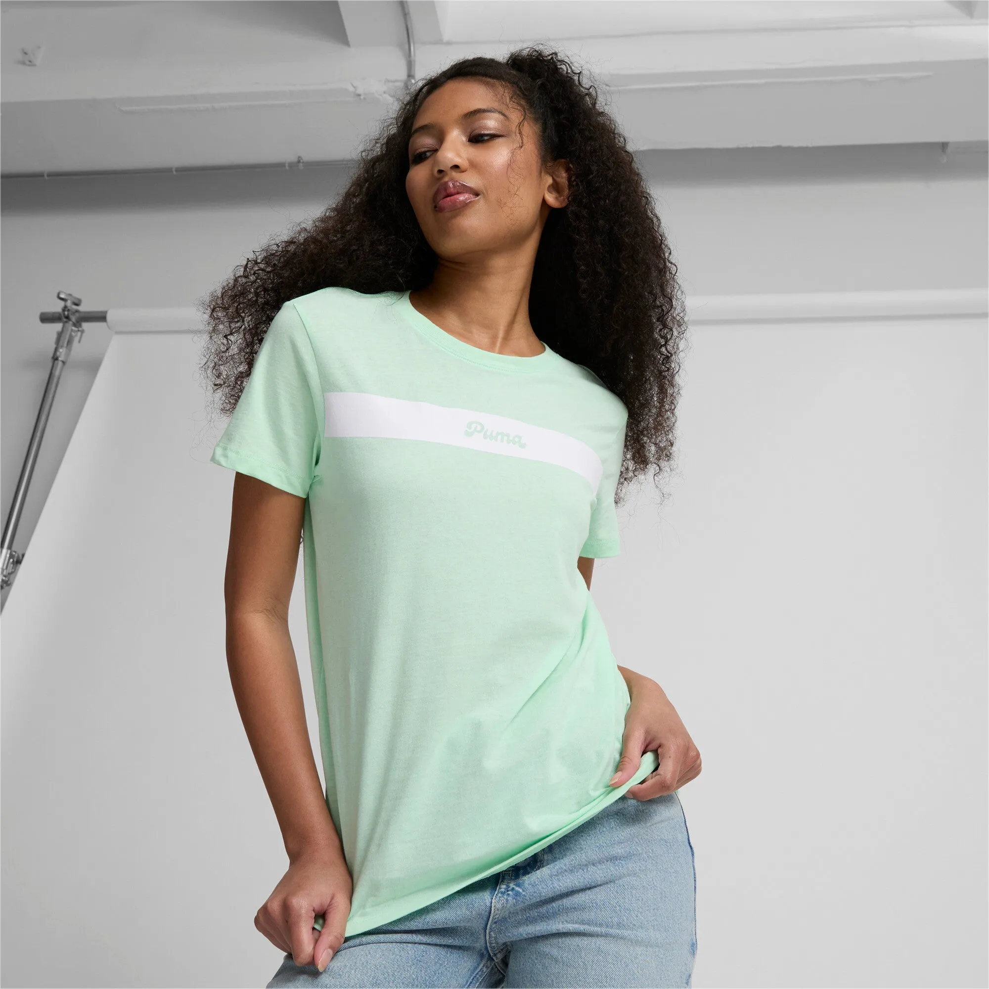 PUMA Women's Upfront Line Logo Tee