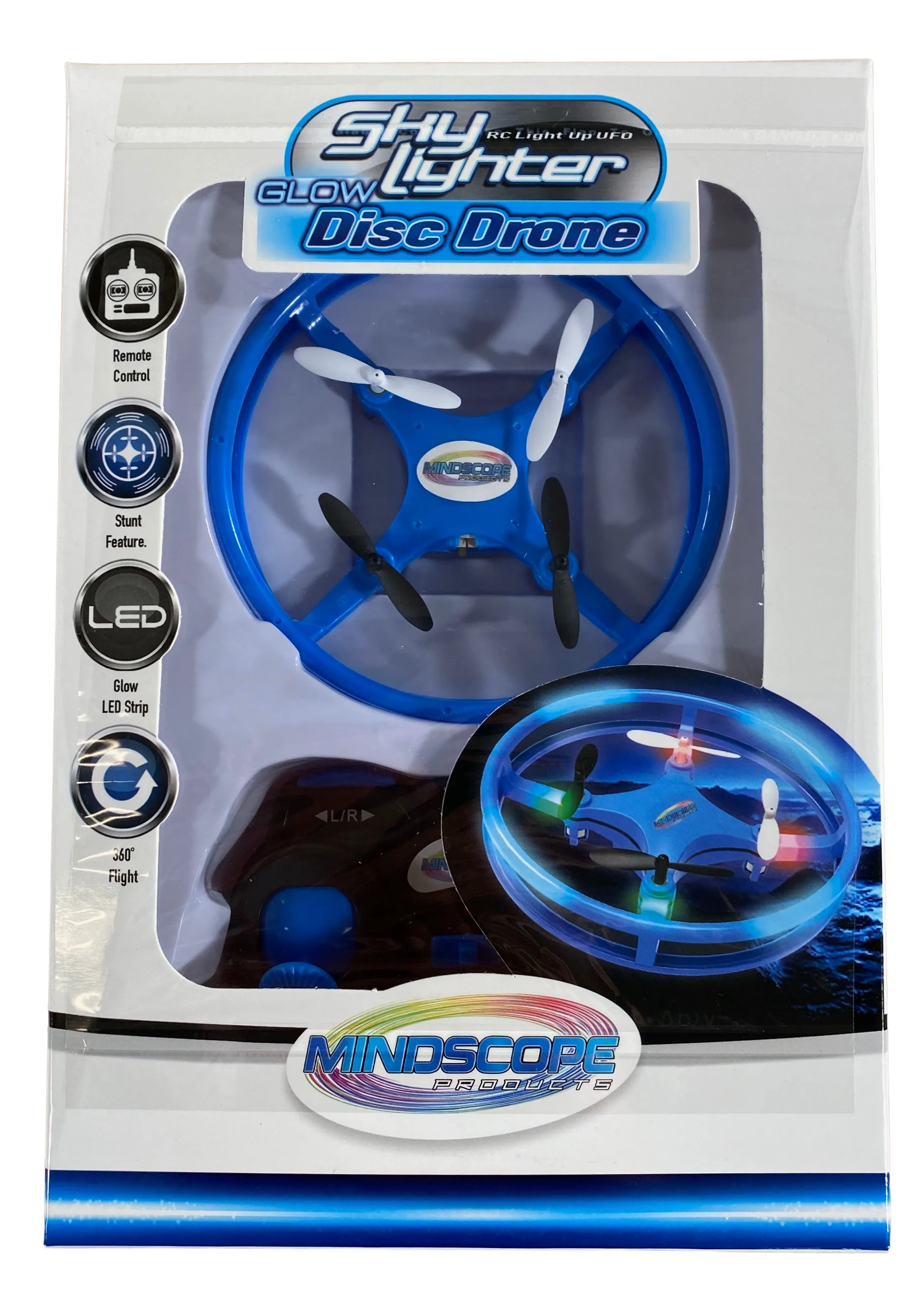 RC Sky Lighter Disc Drone - Blue Glow In The Dark